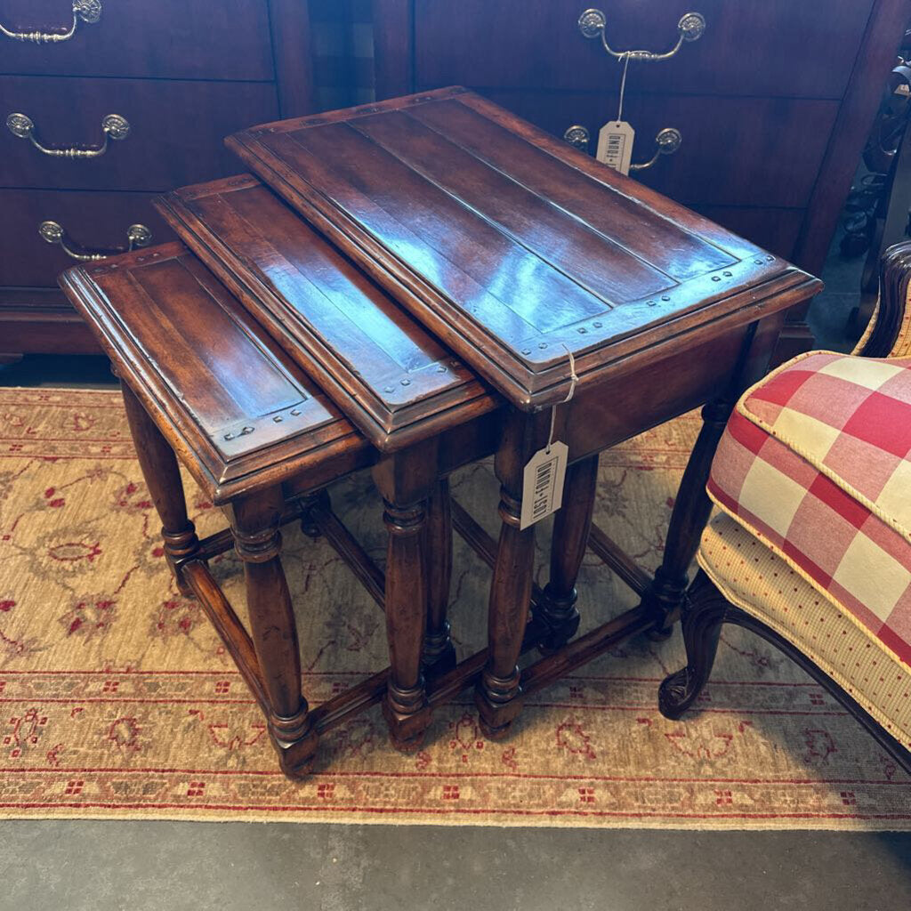 Vintage Three Piece Nesting Tables - 24X14X22H