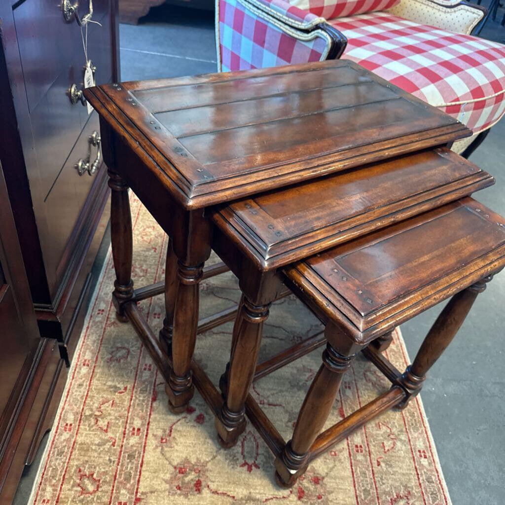 Vintage Three Piece Nesting Tables - 24X14X22H