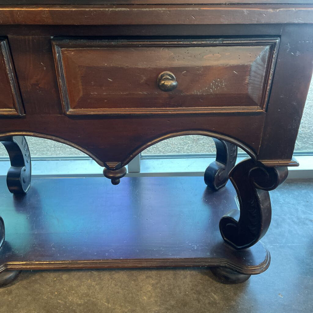 Vintage Spanish Style Mirrored Cabinet - 63X18X77H