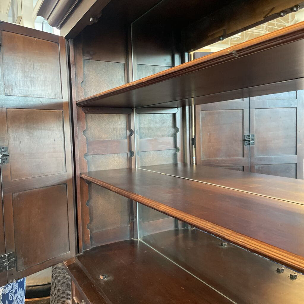 Vintage Spanish Style Mirrored Cabinet - 63X18X77H
