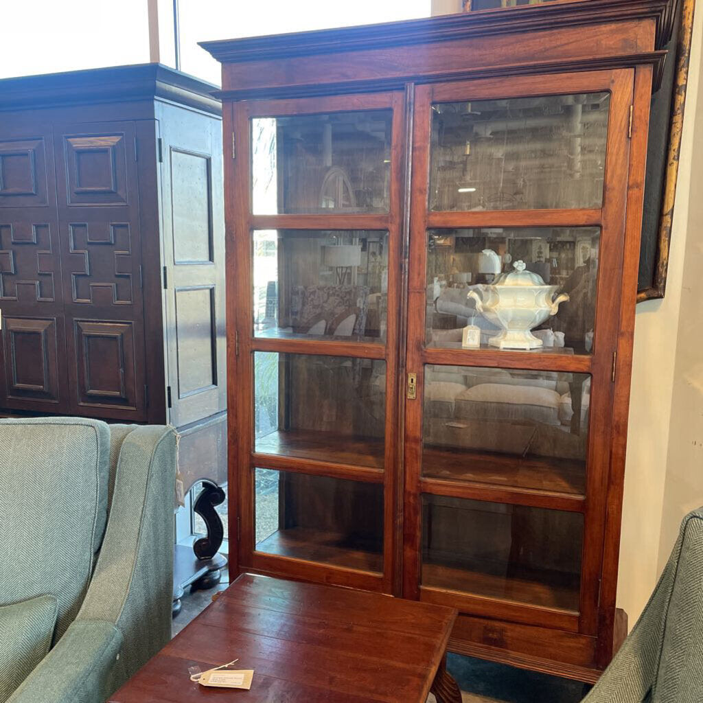 Vintage Two Door Display Cabinet - 51X17X78.5H