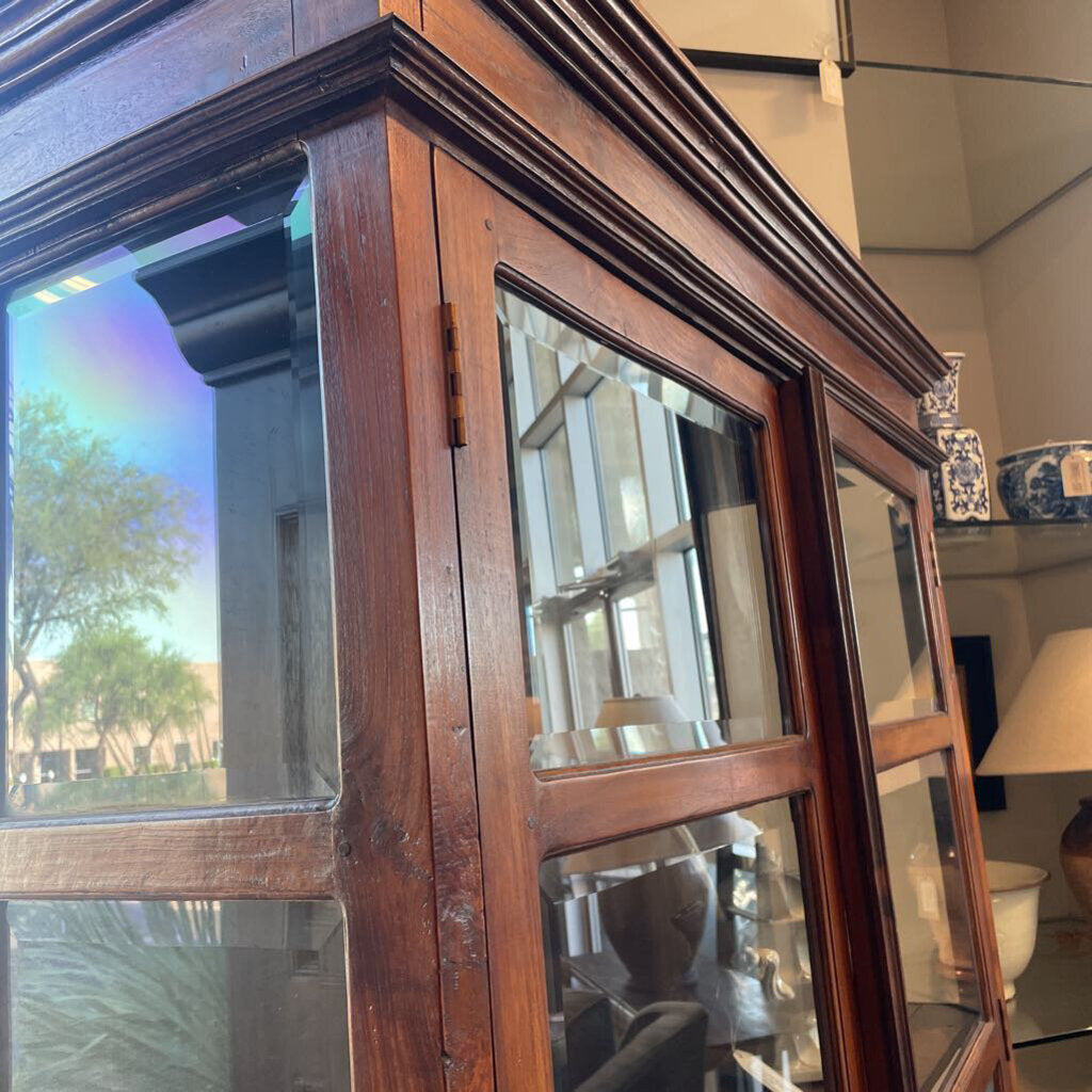 Vintage Two Door Display Cabinet - 51X17X78.5H