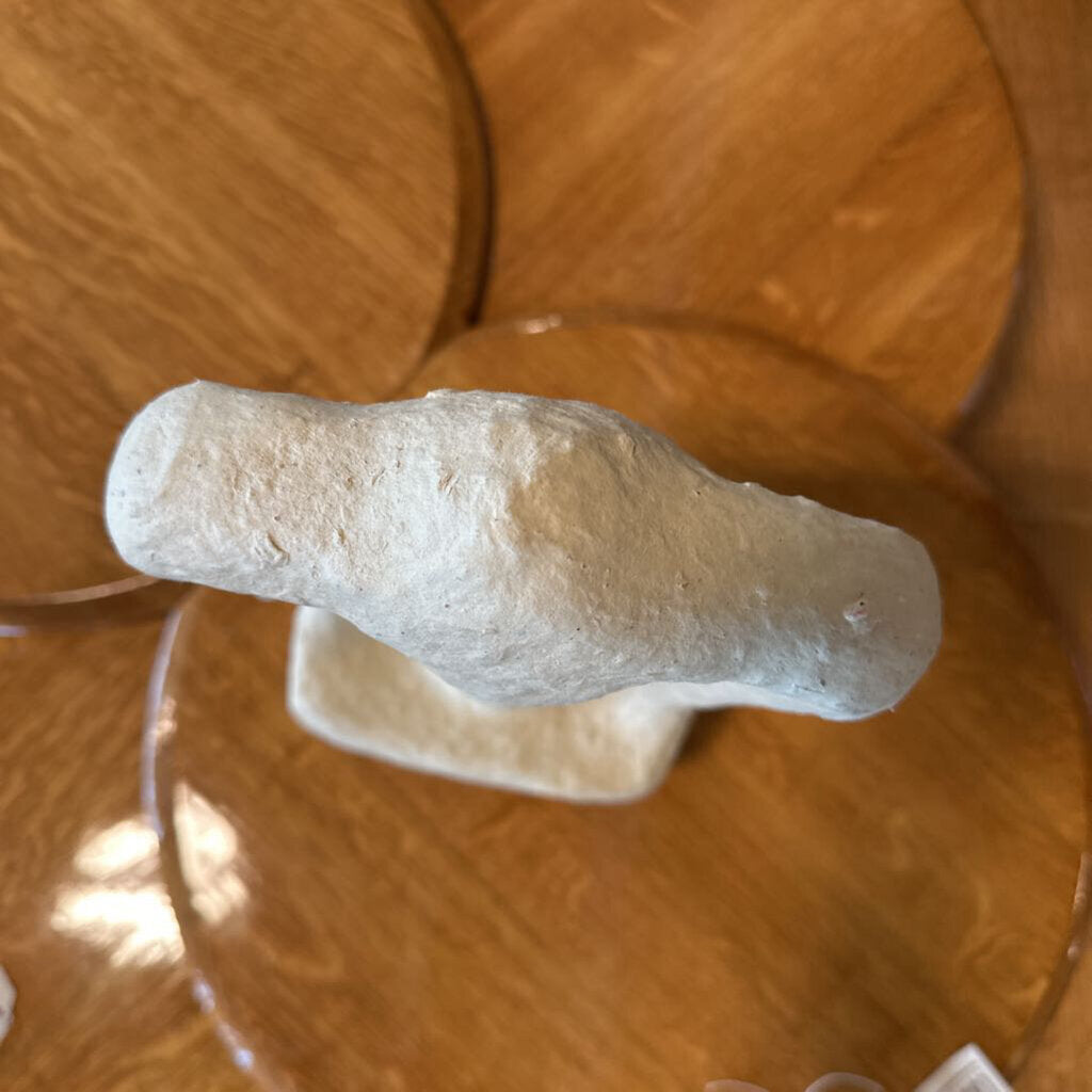 Cream Paper Mache 3 Column Sculpture - 8X6X17H