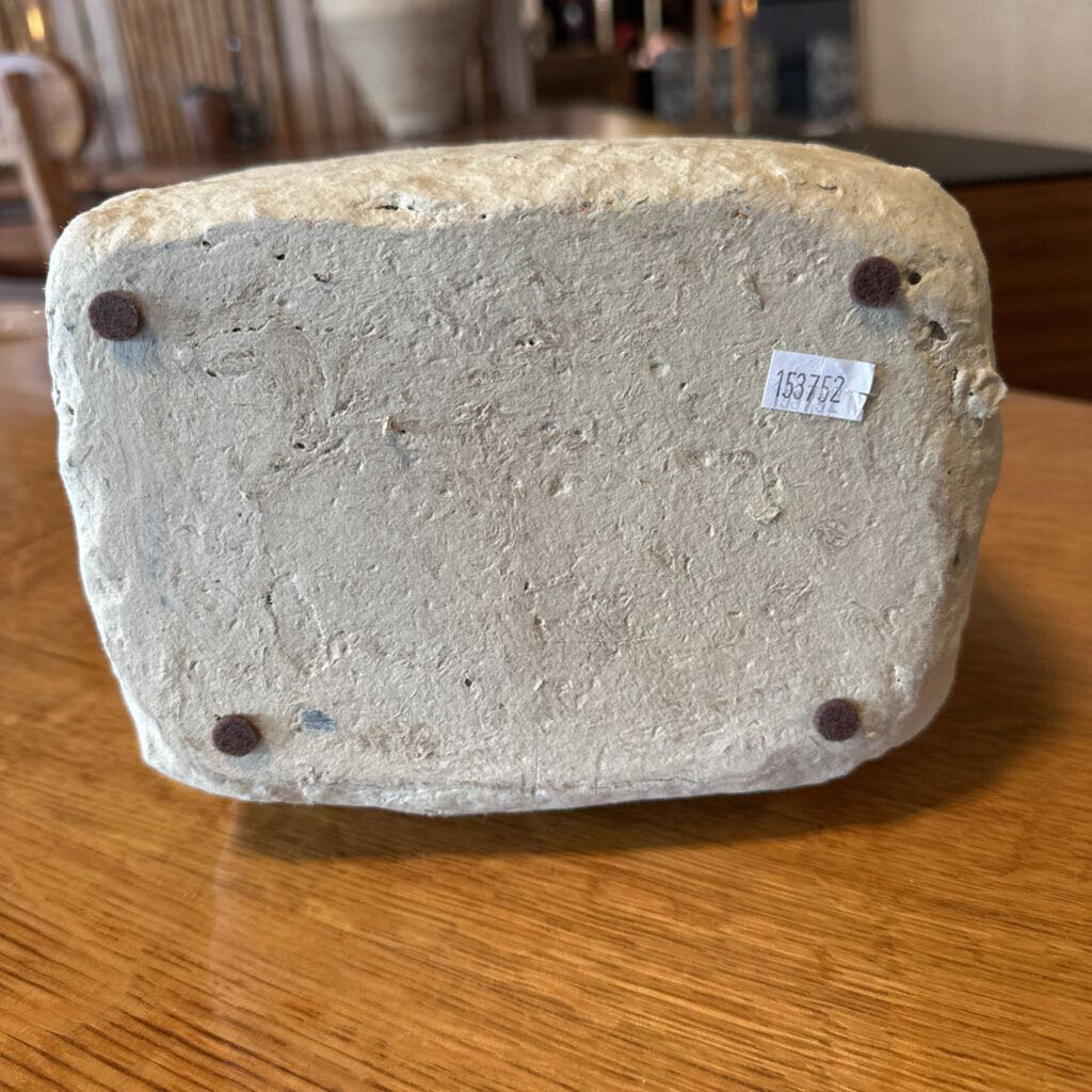 Cream Paper Mache 3 Column Sculpture - 8X6X17H