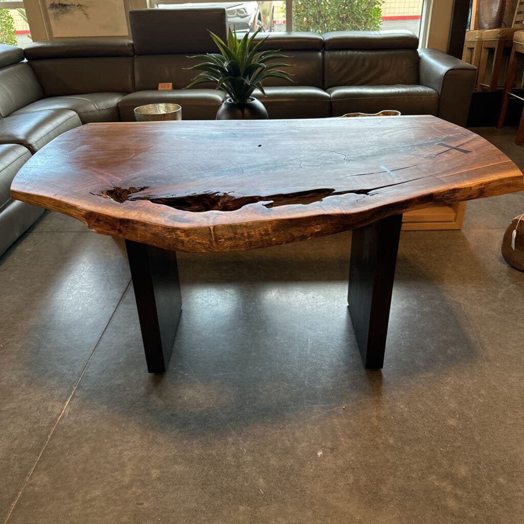 Live Edge Walnut Slab Desk/Table by Jeffrey Greene-57X37X30.5H
