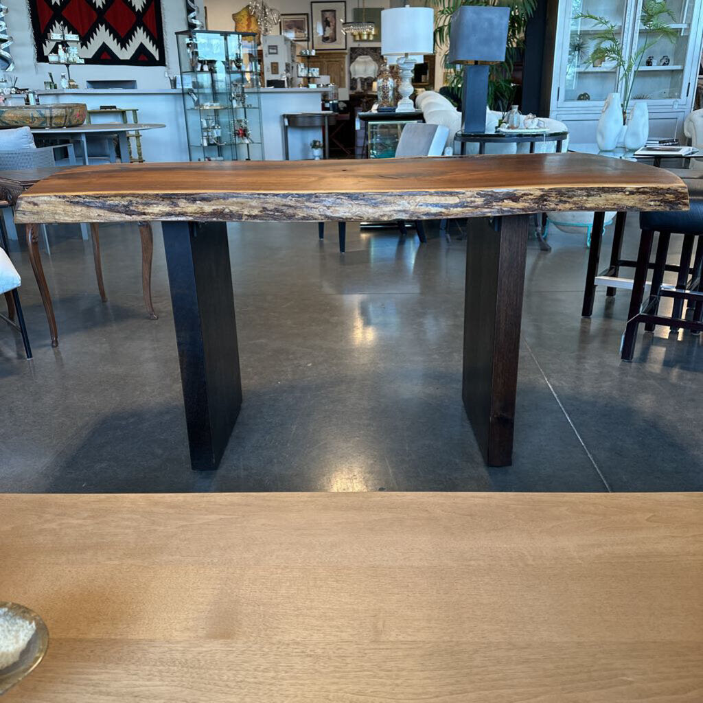 Live Edge Walnut Slab Desk/Table by Jeffrey Greene-57X37X30.5H
