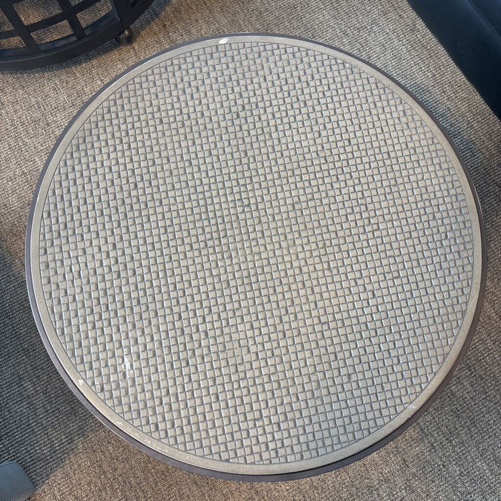 Hidden Treasures Concrete Round Coffee Table- 30X16.5H