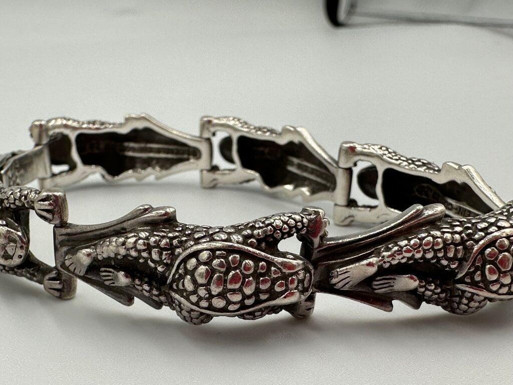 1997 Barry Kieselstein-Cord sterling silver Frog cuff bracelet