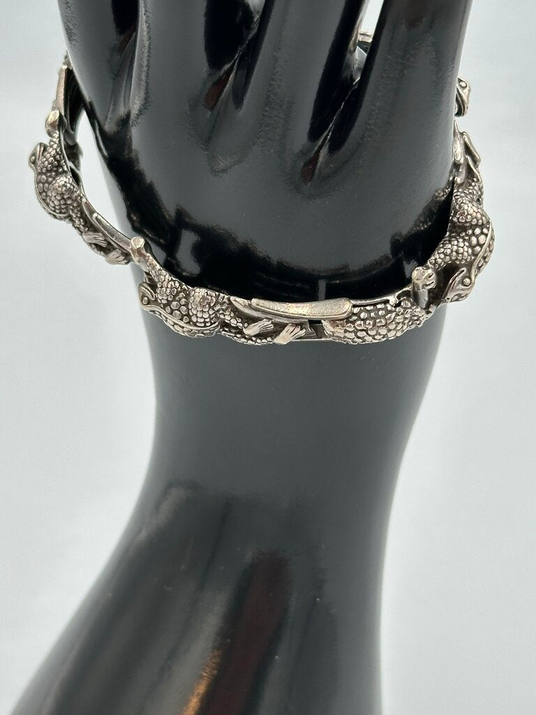 1997 Barry Kieselstein-Cord sterling silver Frog cuff bracelet