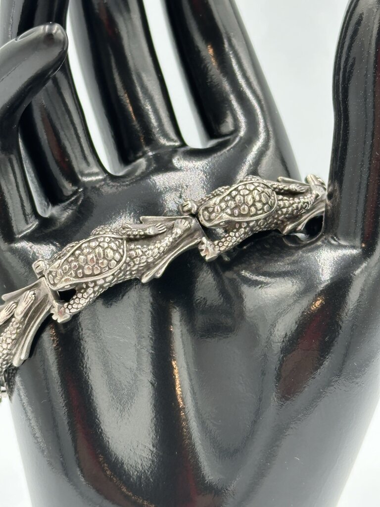 1997 Barry Kieselstein-Cord sterling silver Frog cuff bracelet