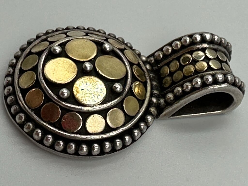 John Hardy Sterling Silver and 18K Gold Dot Jaisalmer Pendant