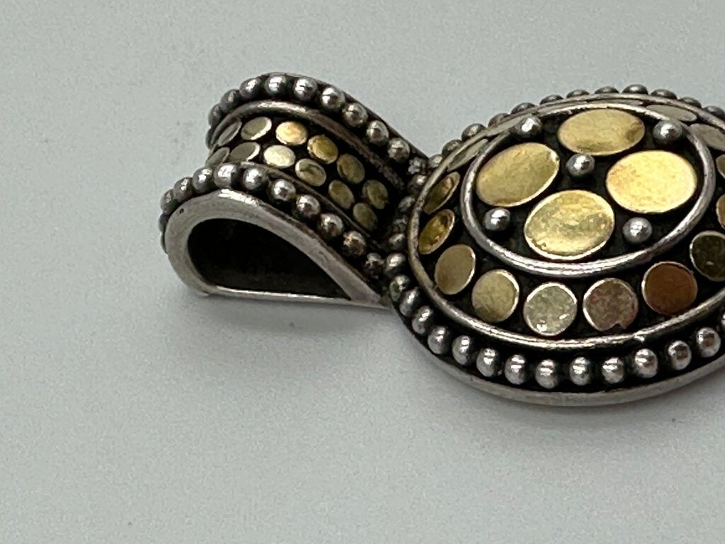 John Hardy Sterling Silver and 18K Gold Dot Jaisalmer Pendant
