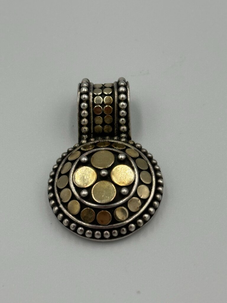 John Hardy Sterling Silver and 18K Gold Dot Jaisalmer Pendant