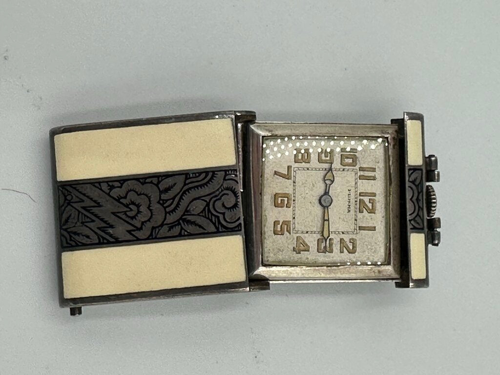 Prisma Art Deco 935 Silver Purse Watch