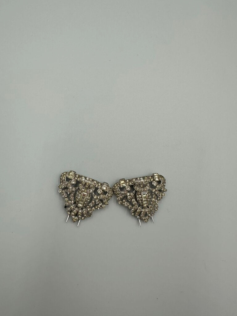 Art Deco Dual-Prong Fur Clips