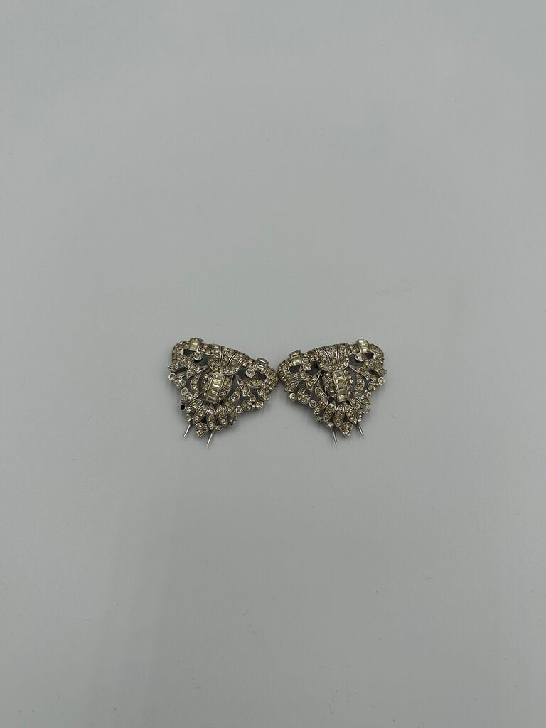 Art Deco Dual-Prong Fur Clips
