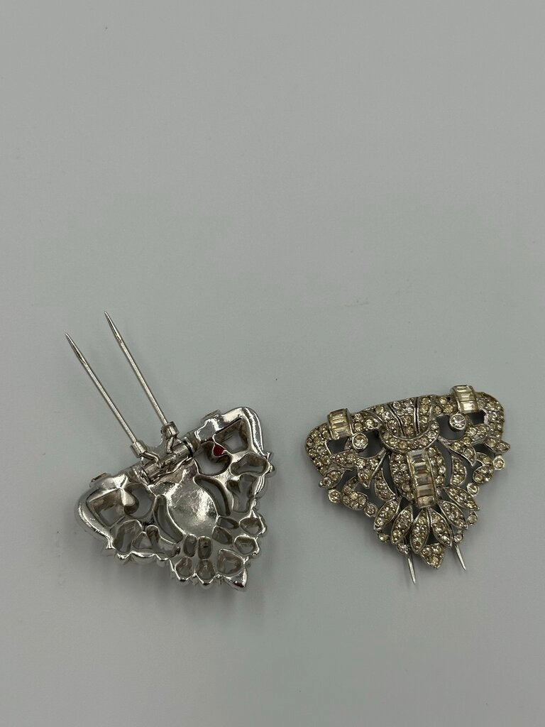 Art Deco Dual-Prong Fur Clips