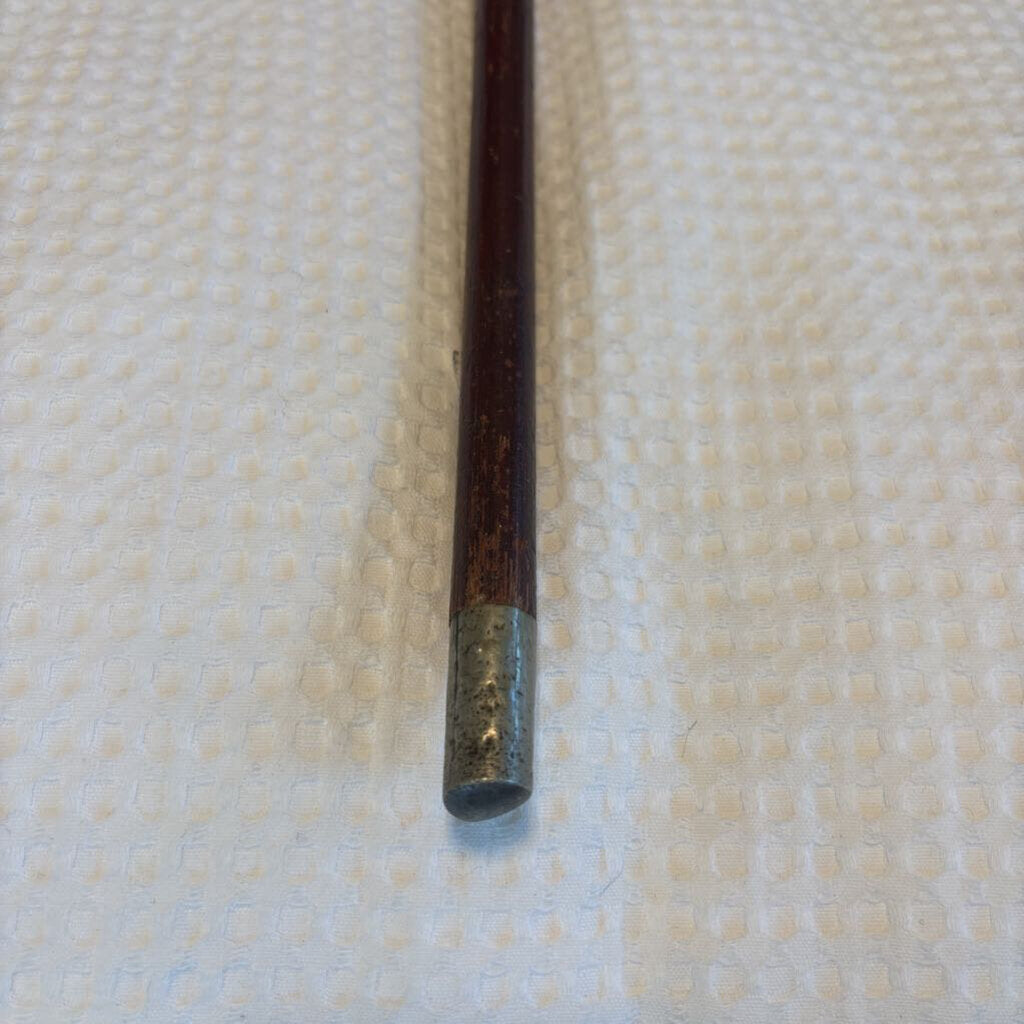 Walrus Tusk Grip Fox Head Walking Stick Cane - 1X3.5X35H