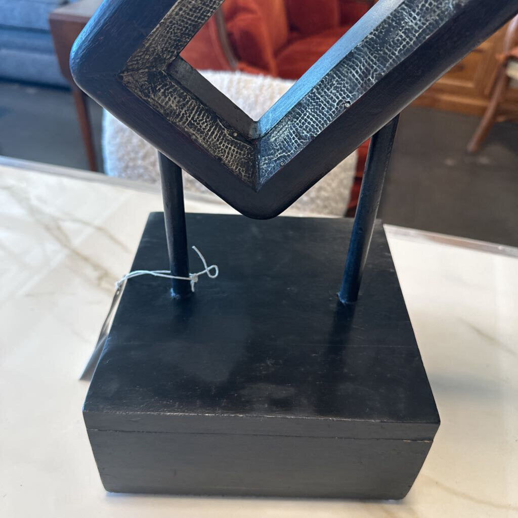 Wood & Metal Abstract Sculpture - 11X7.5X34.5