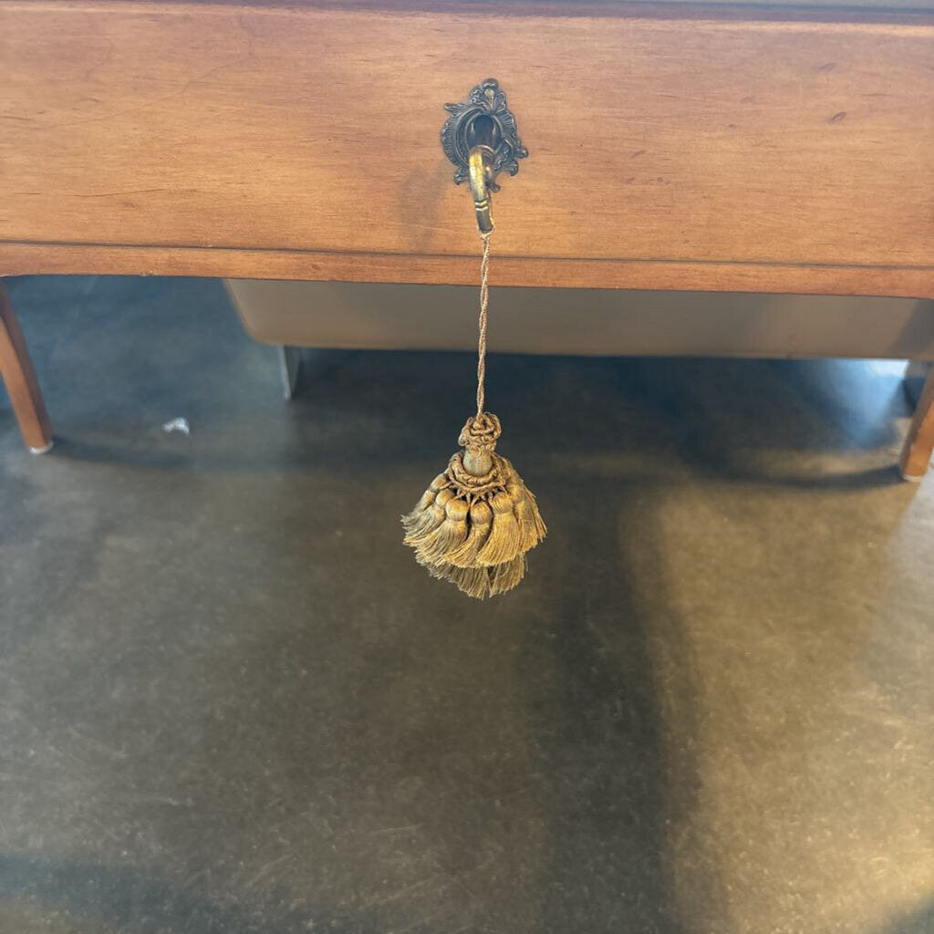 Louis XV Style Antique Desk W/ Brass Accents-46.5X24X30.5H