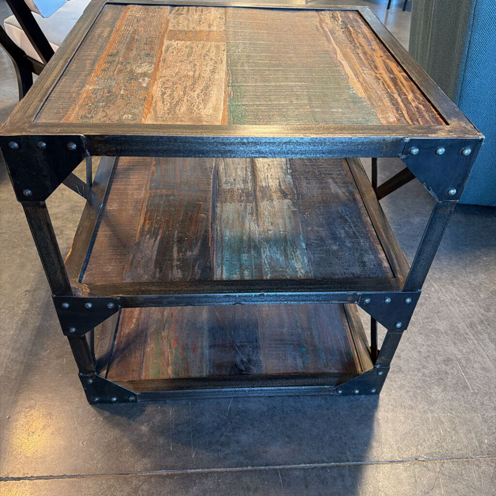 Timothy Oulton Scaffolding Side Table- 24X24X24H