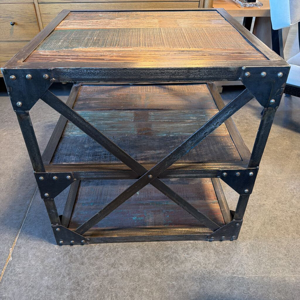 Timothy Oulton Scaffolding Side Table- 24X24X24H