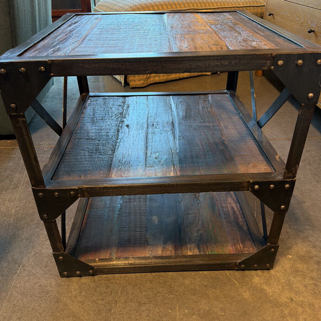 Timothy Oulton Scaffolding Side Table- 24X24X24H