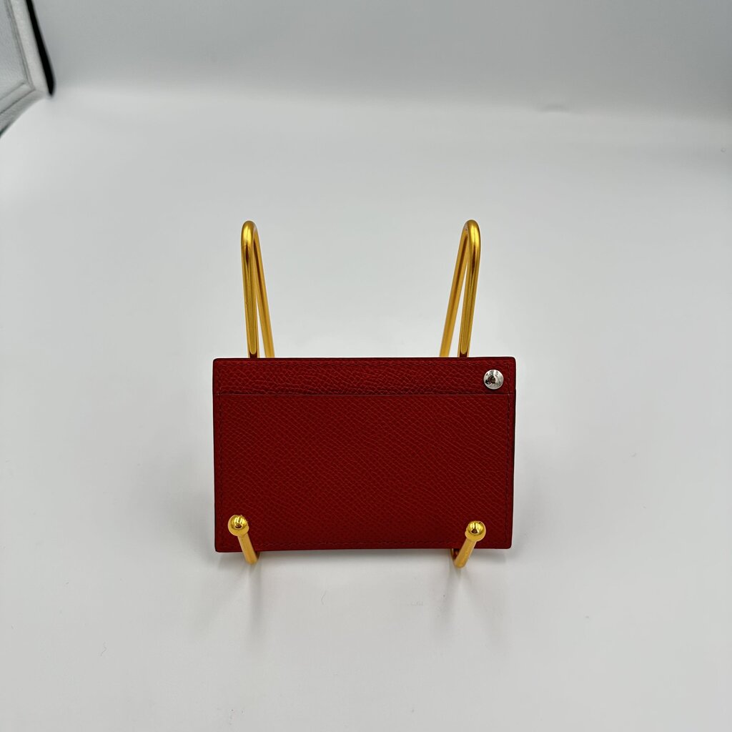 Hermes Red Leather Card Case