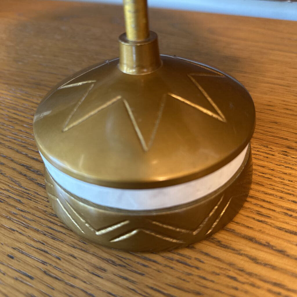 Cream & Gold Decorative Globe- 11X8X14H