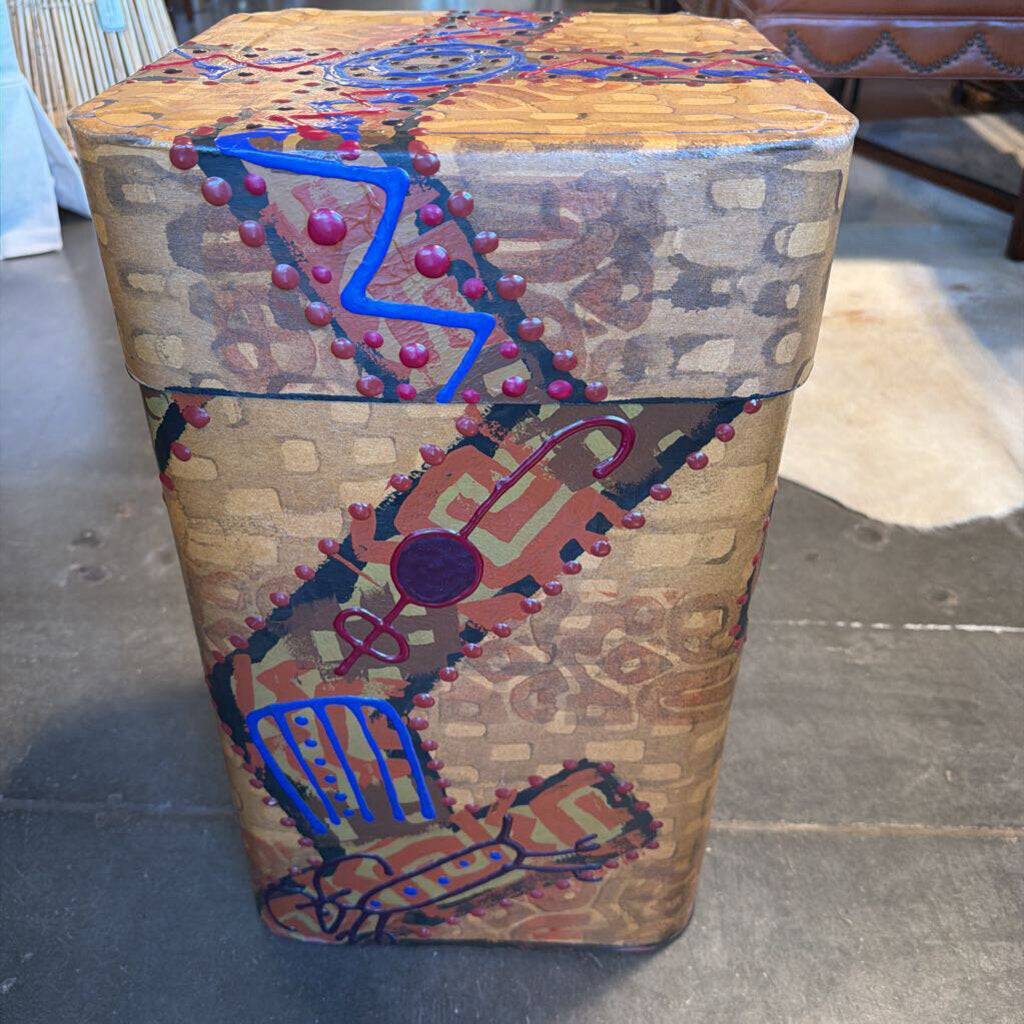 C.Huckeba Pangwu -Bighorn #44 Table W/ Glass Top - 18X20H