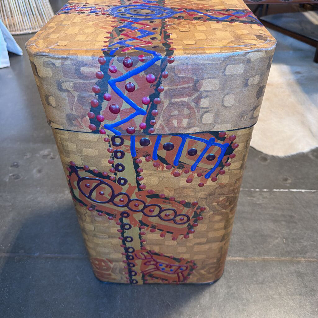 C.Huckeba Pangwu -Bighorn #44 Table W/ Glass Top - 18X20H