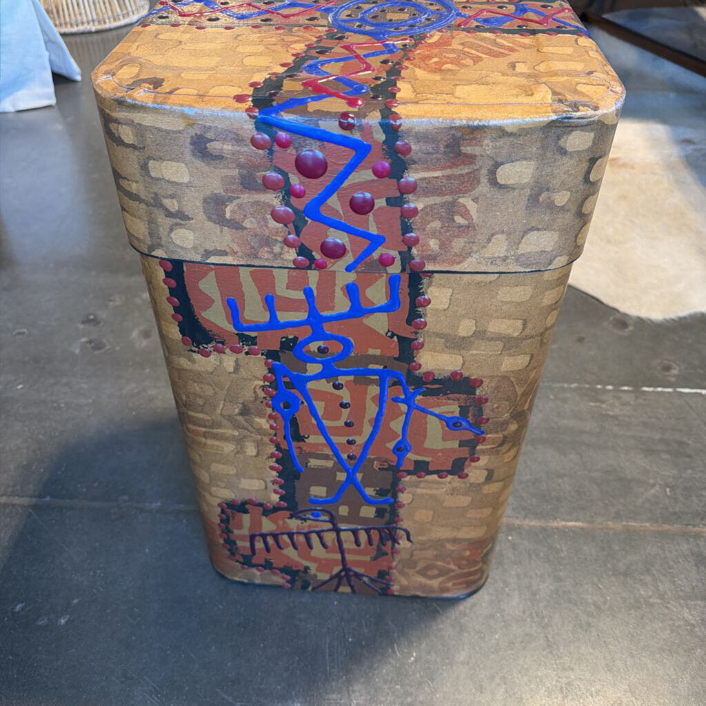 C.Huckeba Pangwu -Bighorn #44 Table W/ Glass Top - 18X20H