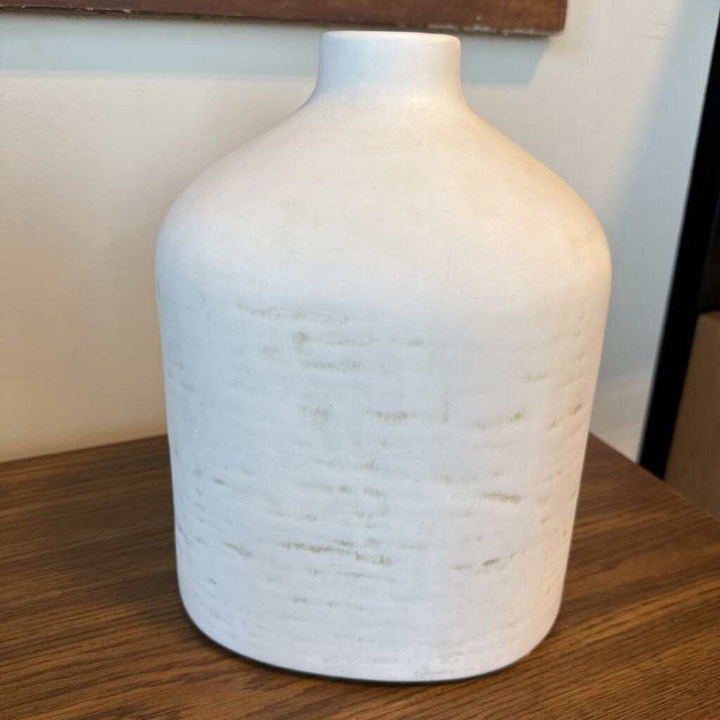 Hearth & Stone Magnolia White Ceramic Vase - 9X12.5