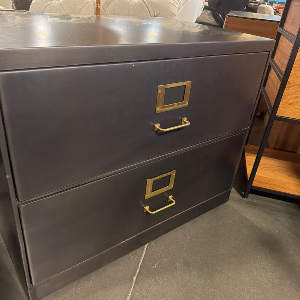 RH 1940's Industrial Lateral File Cabinet- 36X23X29H- AS IS