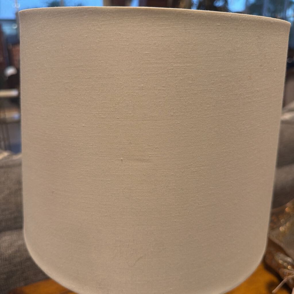 Small Glass Lamp W/ Gold Accents- 9.5X18H
