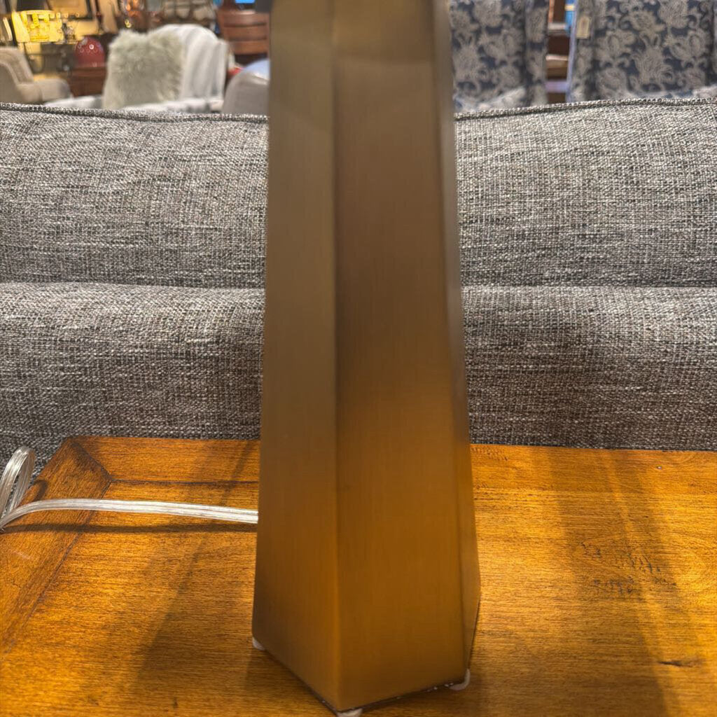 Gold Metal Hexagon Lamp- 7X7X18H