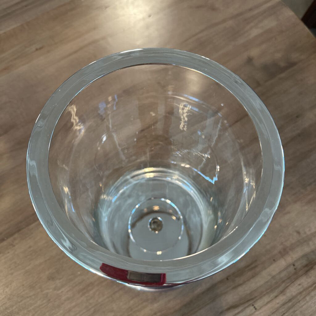 Restoration Hardware Glass & Chrome Hurricane Lamps- Pair