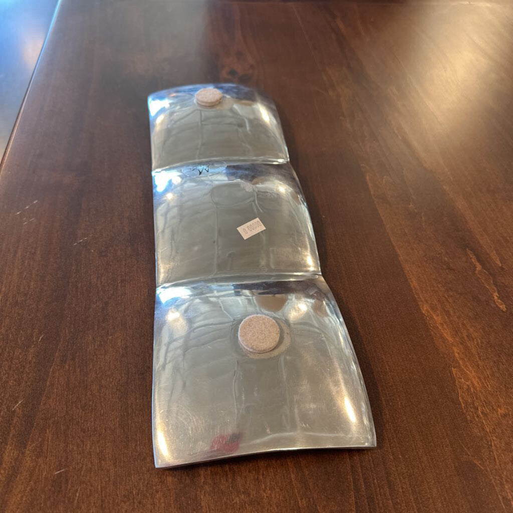 Manorism Mother Of Pearl & Pewter Tray- 5X15.5X1H