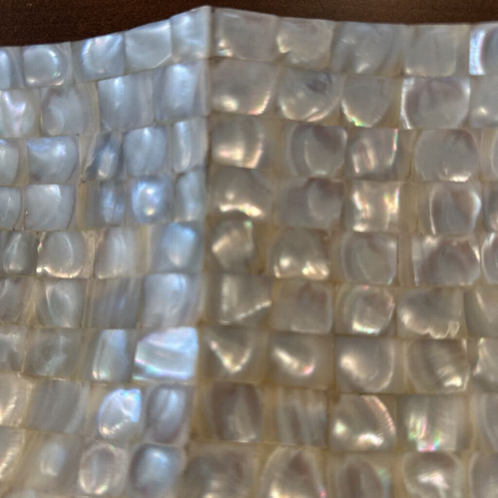 Manorism Mother Of Pearl & Pewter Tray- 5X15.5X1H