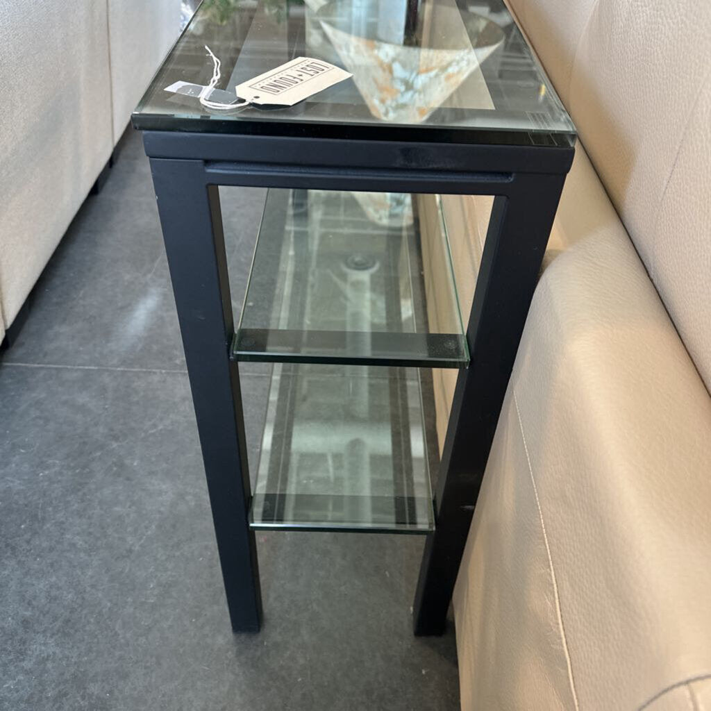 Black Iron & Glass Console- 45X11.5X29H