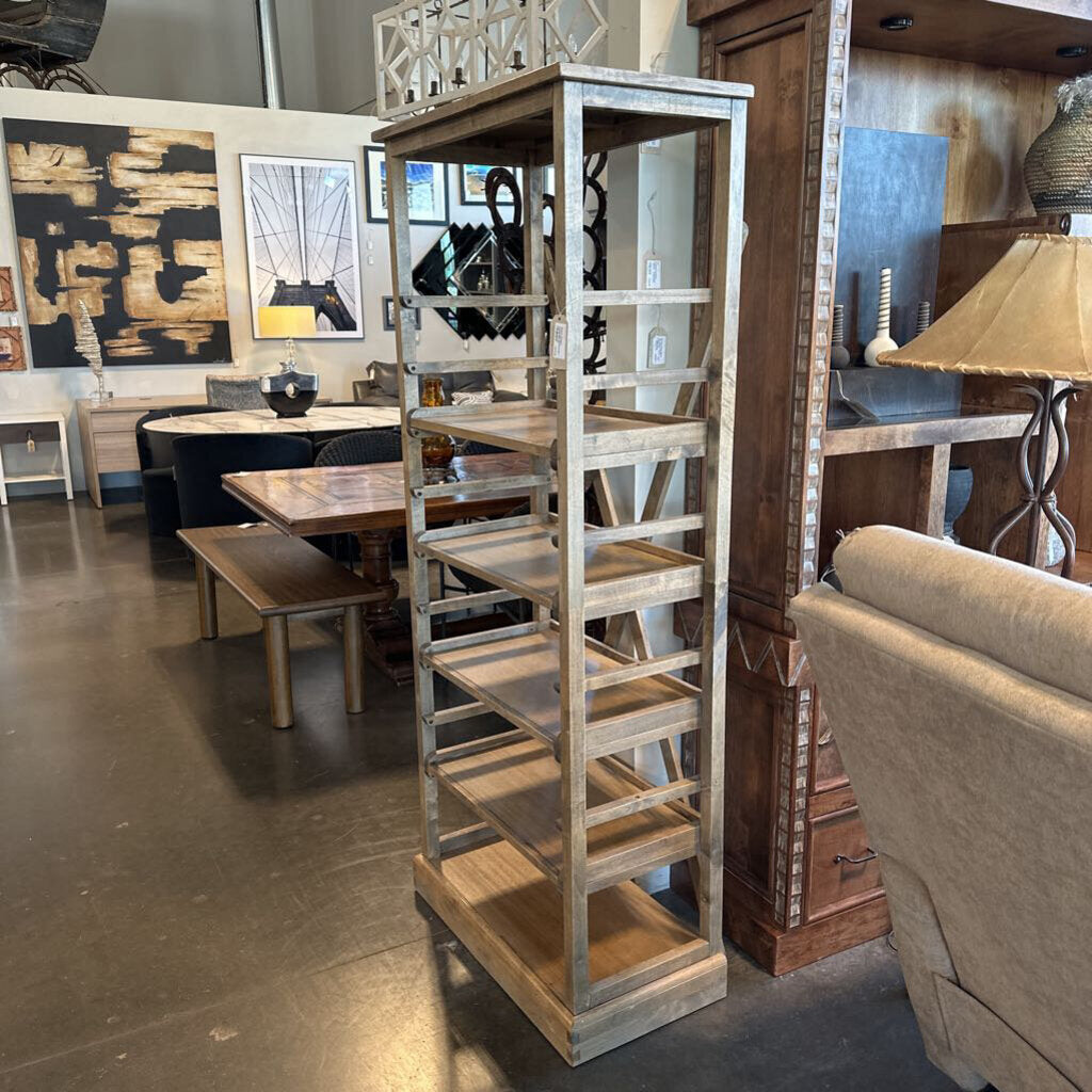 World Market Campaign Bookcase- 30X15.5X72H