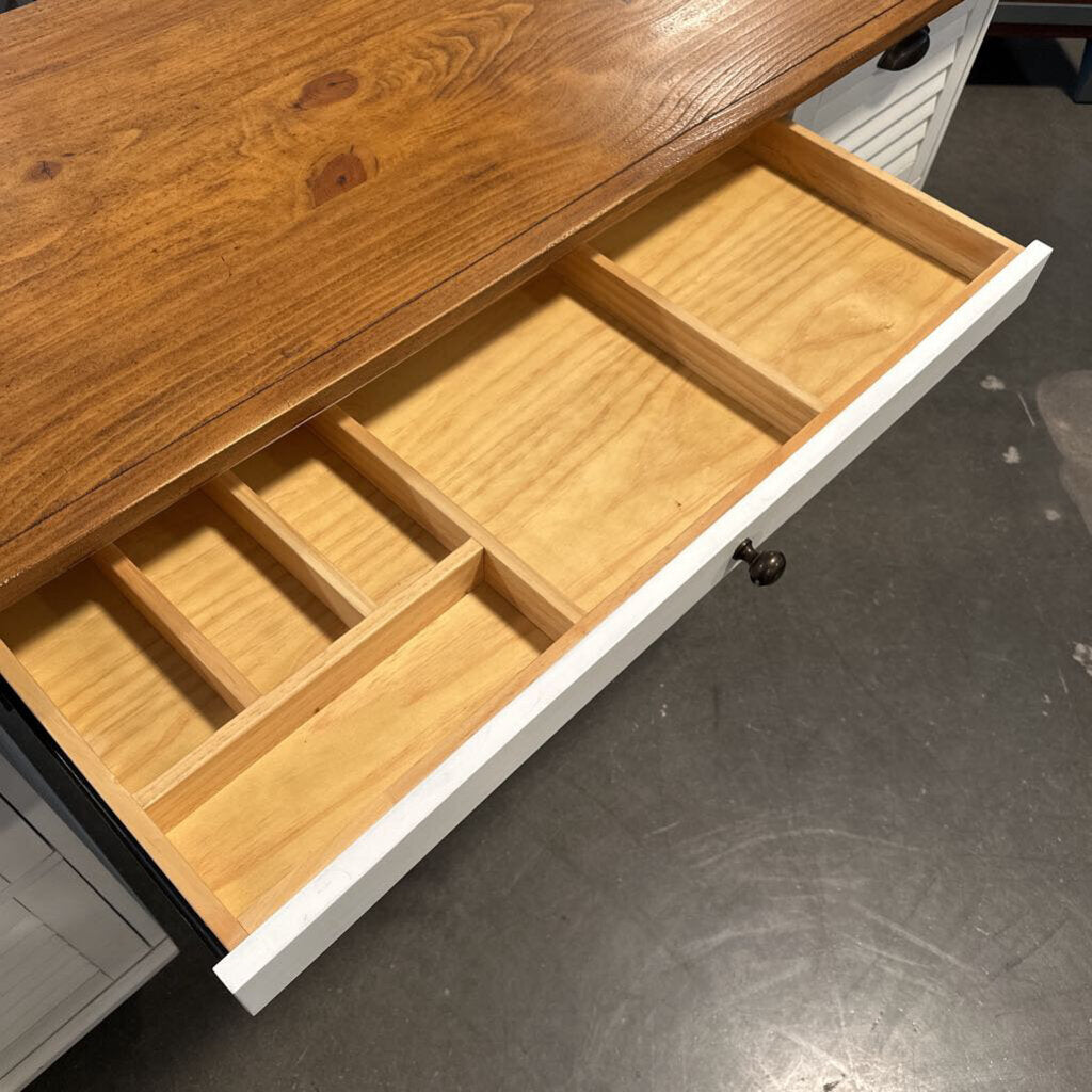 Pottery Barn White Whitney Desk- 72X22X30.5H