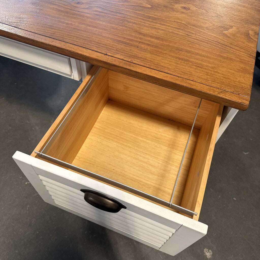 Pottery Barn White Whitney Desk- 72X22X30.5H