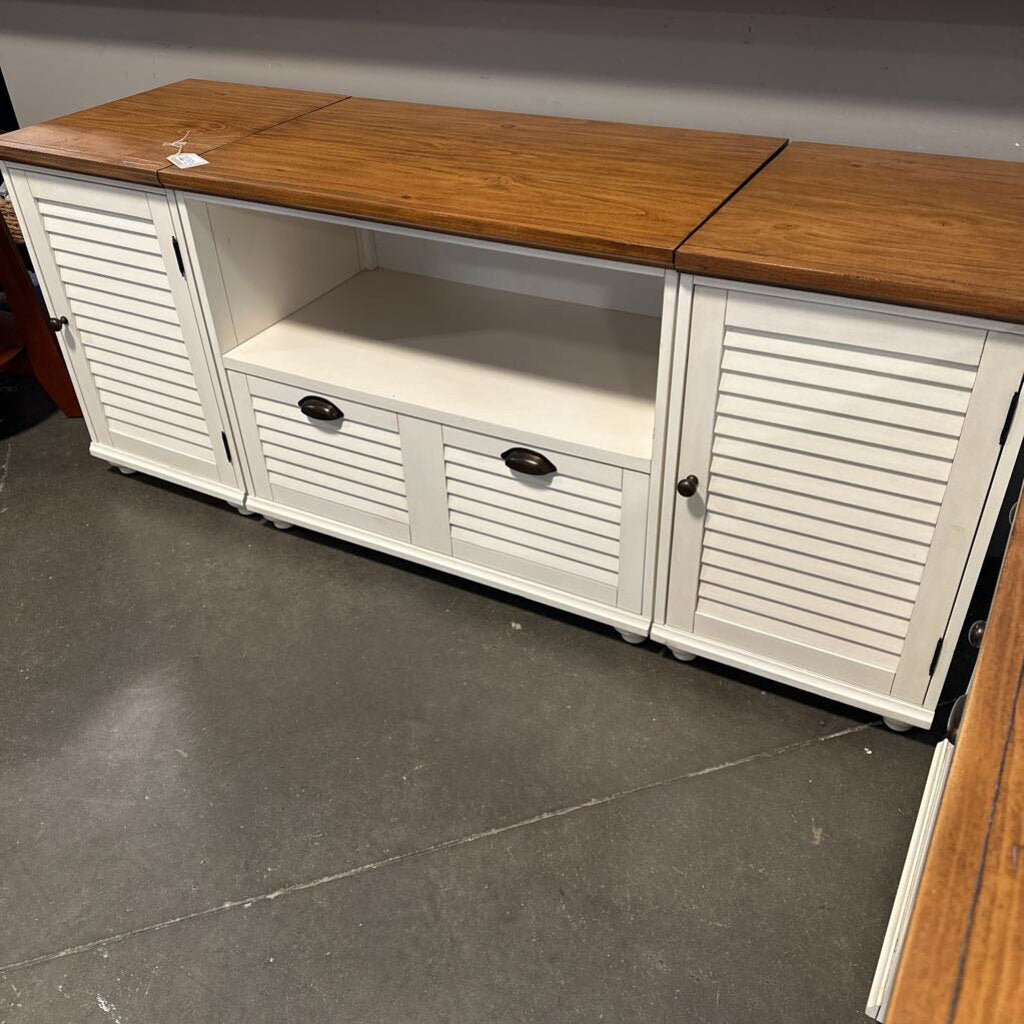 Pottery Barn White Whitney Cabinet 3 Pcs. Console- 72X22X30.5H