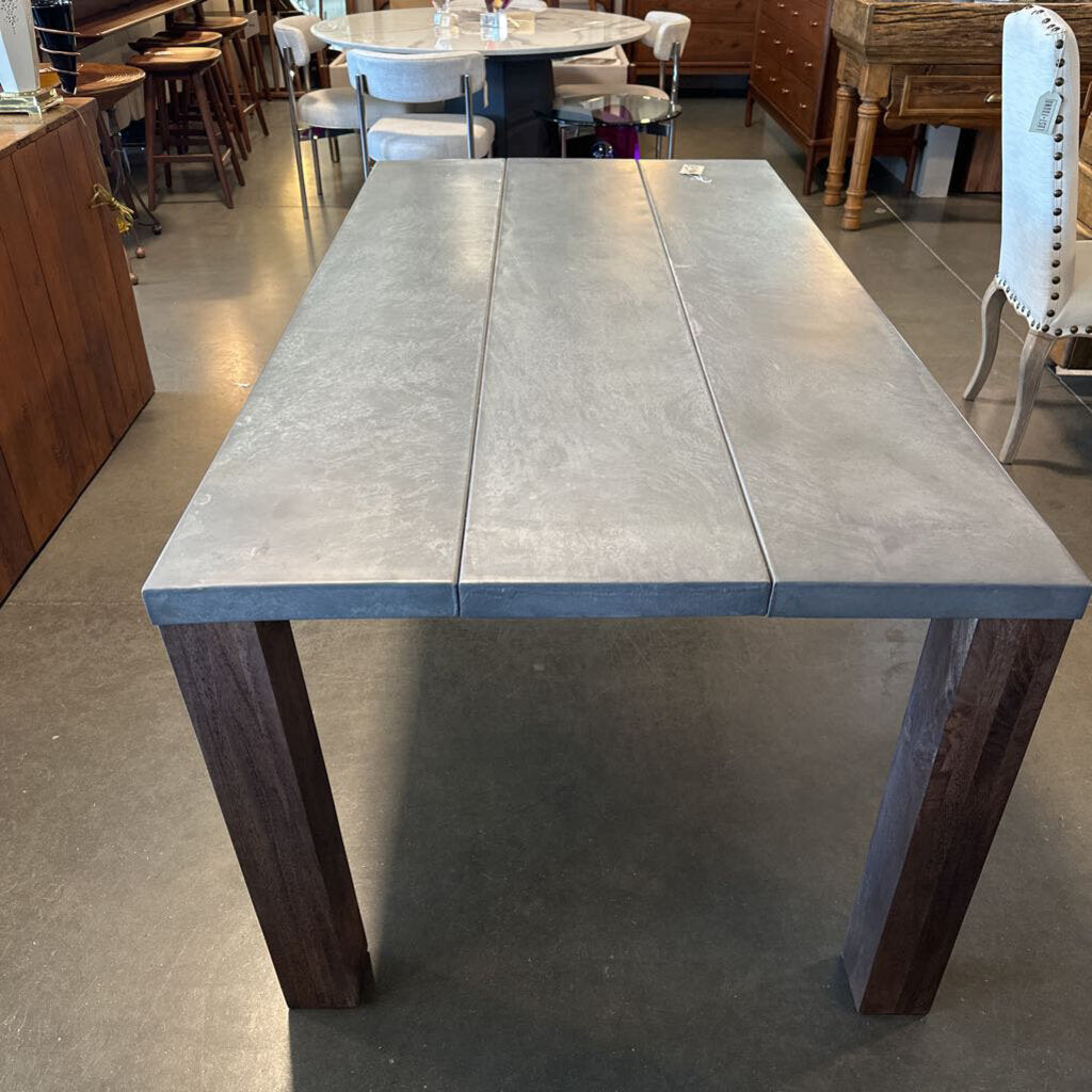 Crate & Barrel Galvin Dining Table W/ Zinc Plated Top- 38X72X29H