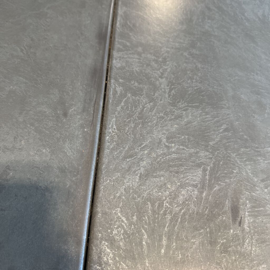 Crate & Barrel Galvin Dining Table W/ Zinc Plated Top- 38X72X29H