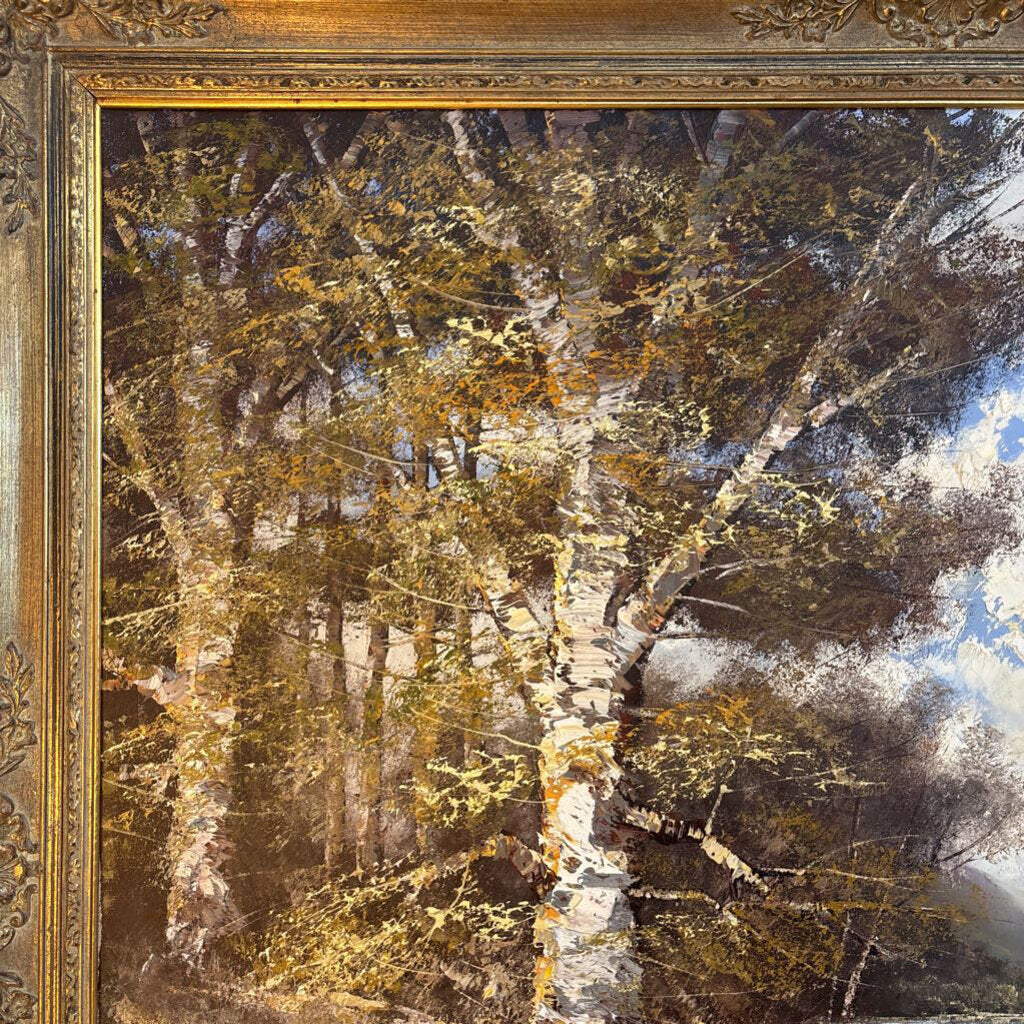 Original Vintage Framed Oil Painting By C. Hachfeld - 45X41H