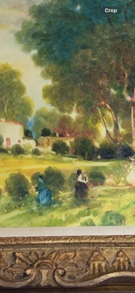 Original Vintage Framed Landscape Art By S.Sideris-31.5X27.5H
