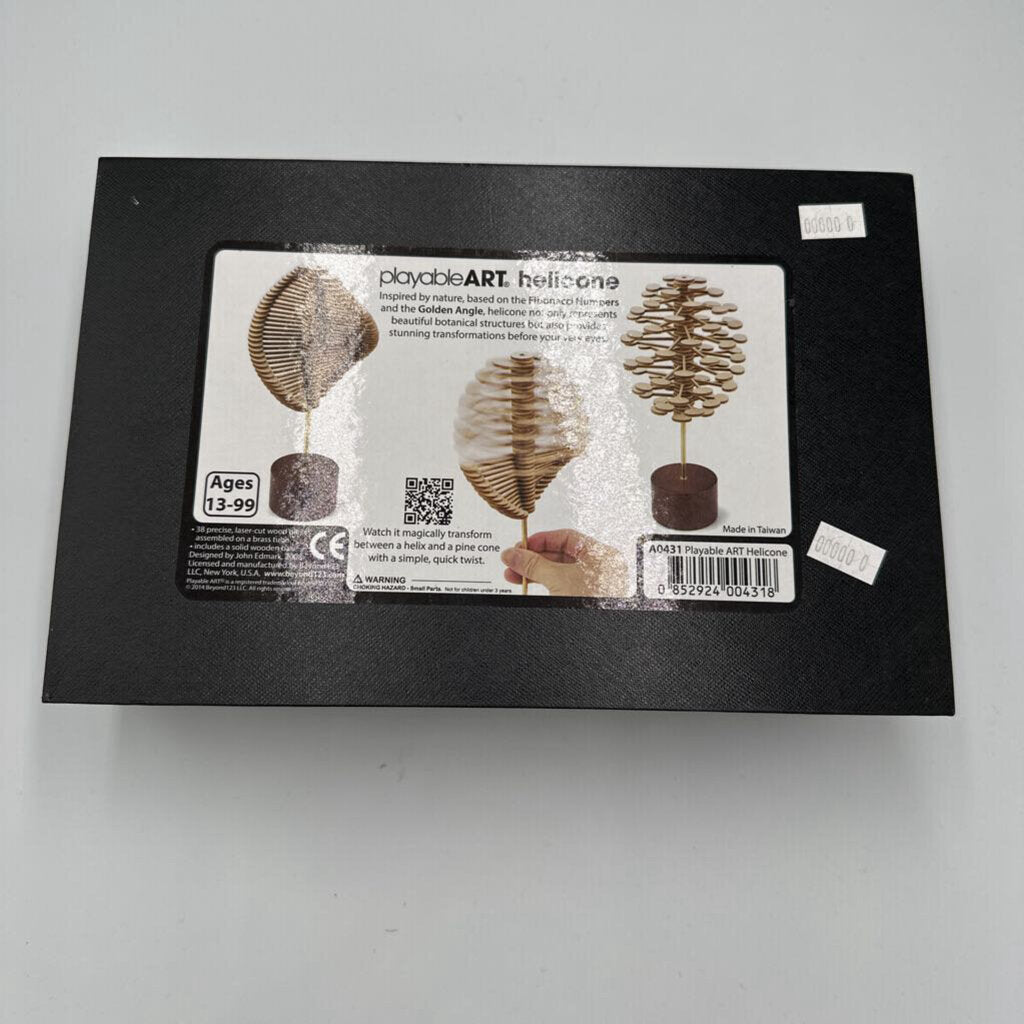 Helicone Helix-To-Pinecone Playable Art- 10X6.5X2H