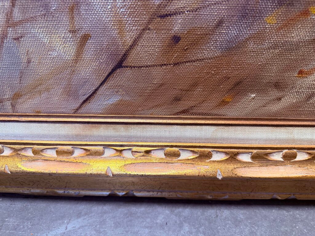 Vintage Pheasants Painting By Walter Rohrback- 45X33-AS IS